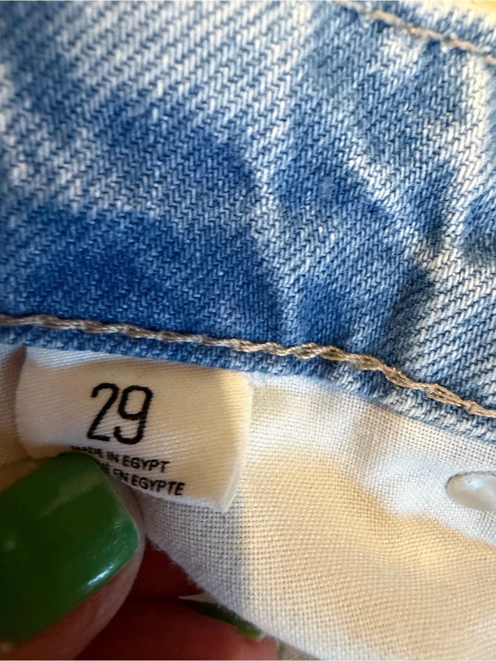 BDG Light Blue Distressed Denim jort Shorts - Picture 3 of 6